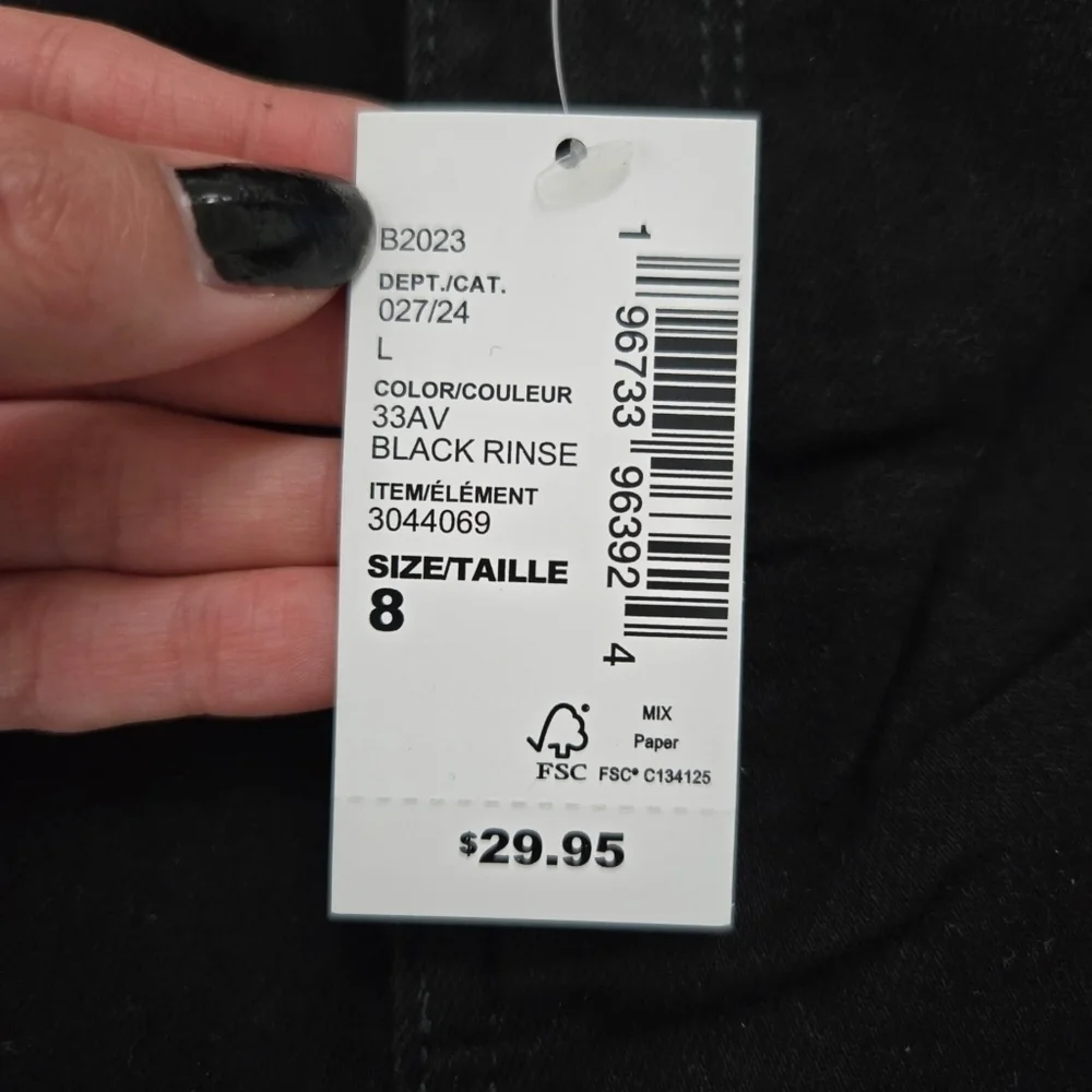 Children's Place Super Skinny Jeans. Black. Size 8. New.
